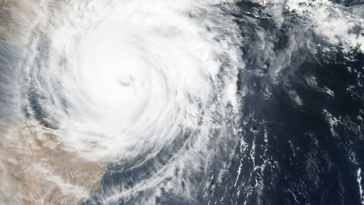 Satellite picture of a hurricane